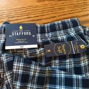 Stafford Men’s Flannel Pajama Pants, NWT, Large